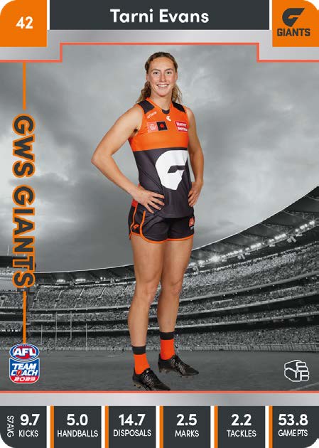 2023 Teamcoach AFLW Silver Parallel Cards - Cards 1 to 90 - Pick Your Card