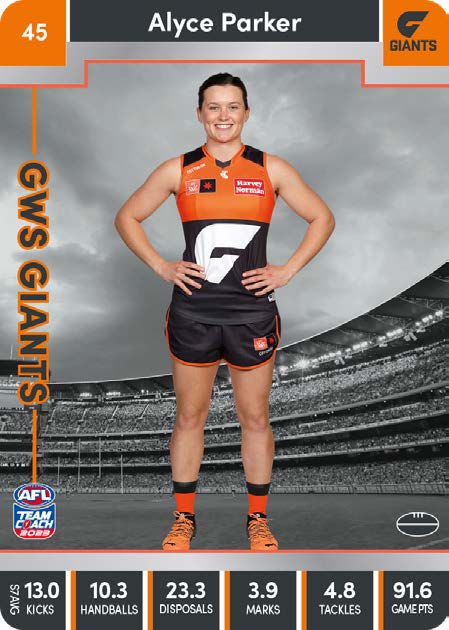 2023 Teamcoach AFLW Silver Parallel Cards - Cards 1 to 90 - Pick Your Card