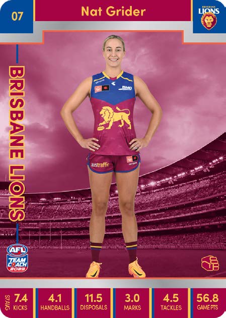 2023 Teamcoach AFLW Silver Parallel Cards - Cards 1 to 90 - Pick Your Card