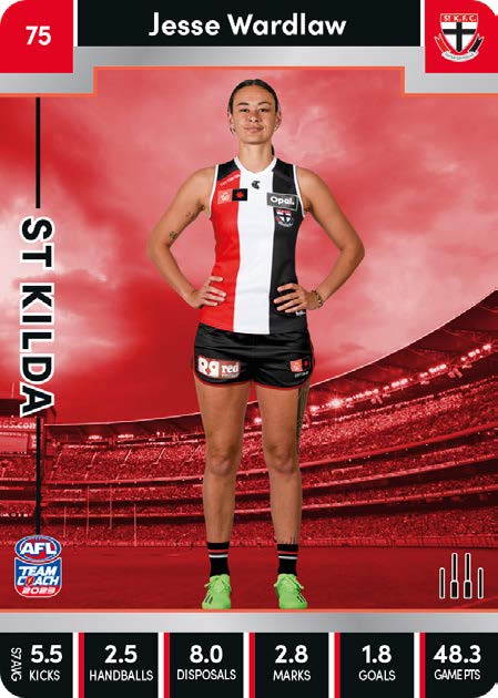 2023 Teamcoach AFLW Silver Parallel Cards - Cards 1 to 90 - Pick Your Card