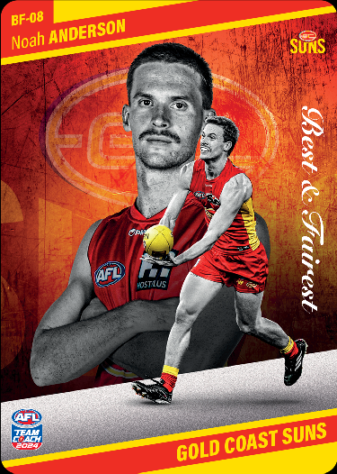 Noah Anderson, BF-08, Best & Fairest, 2024 Teamcoach AFL