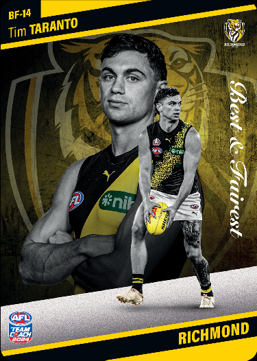 Tim Taranto, BF-14, Best & Fairest, 2024 Teamcoach AFL