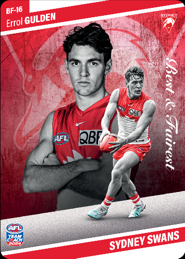 Errol Gulden, BF-16, Best & Fairest, 2024 Teamcoach AFL