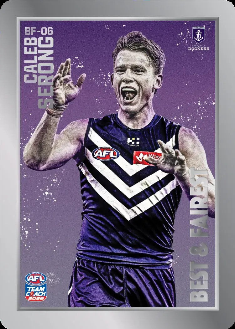 2026 Teamcoach AFL Silver Best & Fairest Cards - Cards BF-01 to BF-18 - Pick Your Card