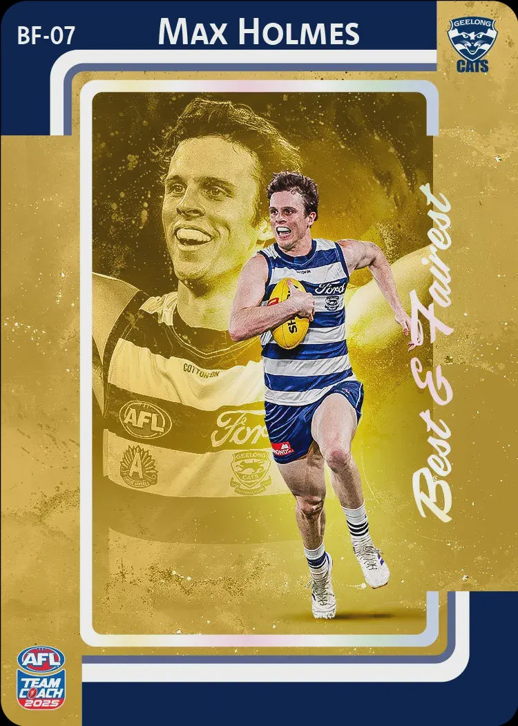 Max Holmes, BF-07, GOLD Best & Fairest, 2025 Teamcoach AFL