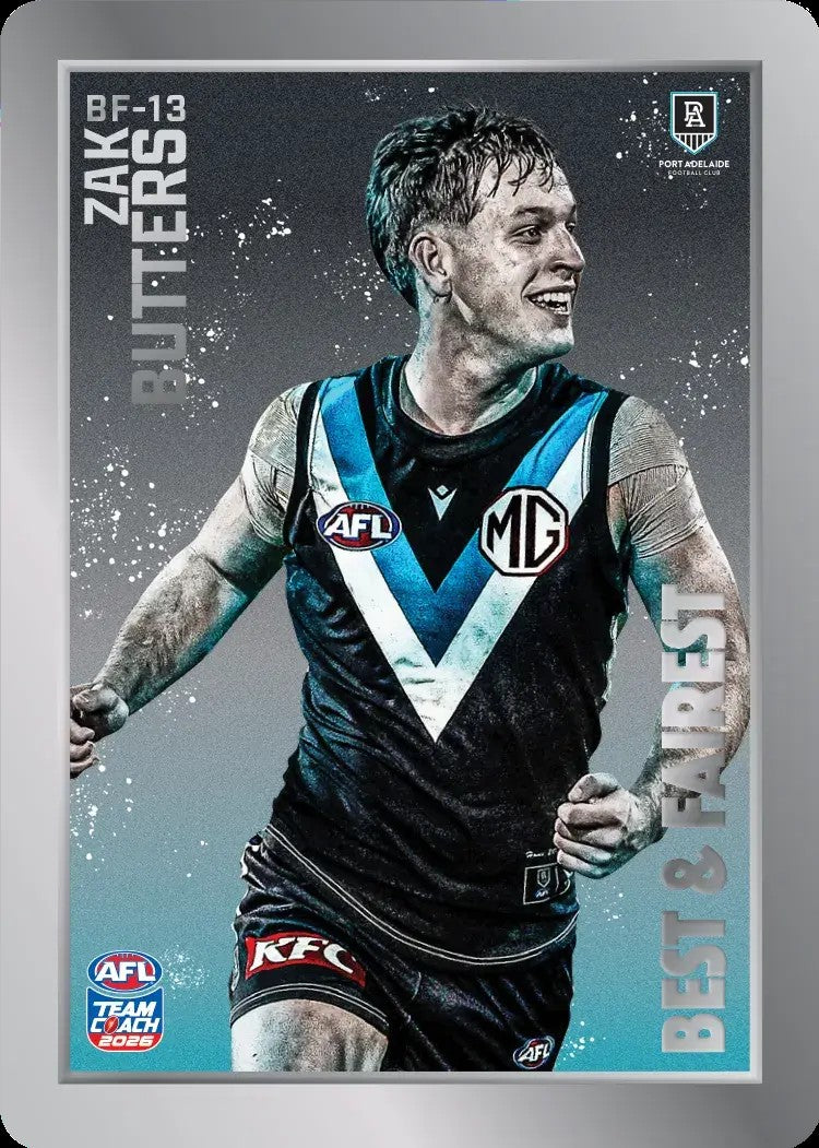 2026 Teamcoach AFL Silver Best & Fairest Cards - Cards BF-01 to BF-18 - Pick Your Card