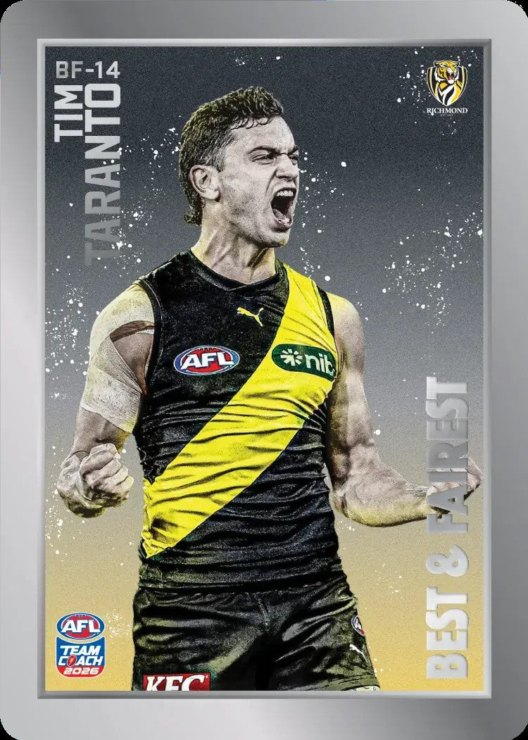 2026 Teamcoach AFL Silver Best & Fairest Cards - Cards BF-01 to BF-18 - Pick Your Card