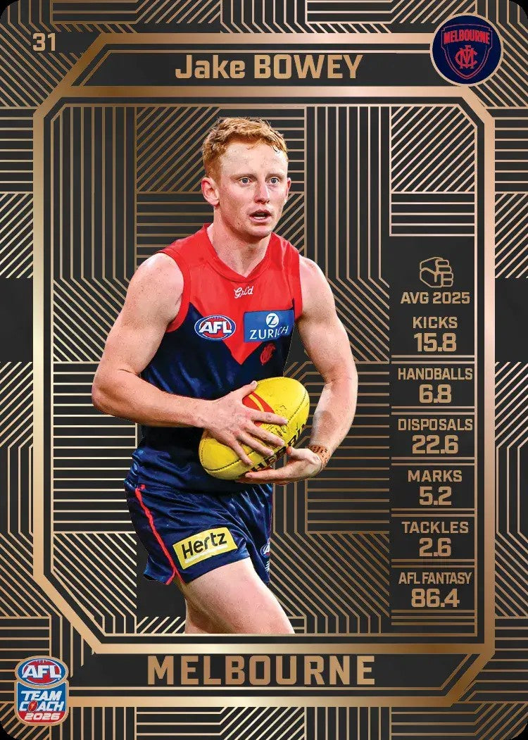 Jake Bowey, #31, Bronze, 2026 Teamcoach AFL