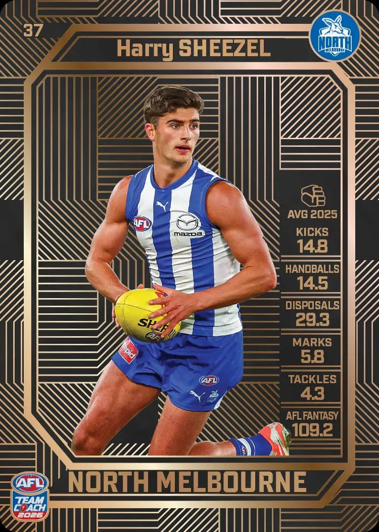 Harry Sheezel, #37, Bronze, 2026 Teamcoach AFL