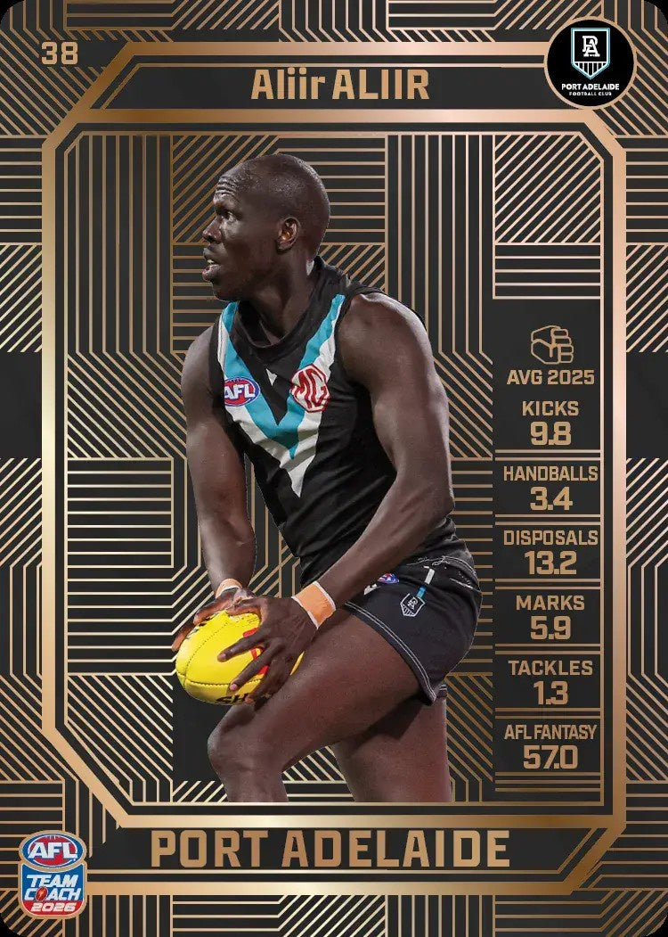 Aliir Aliir, #38, Bronze, 2026 Teamcoach AFL
