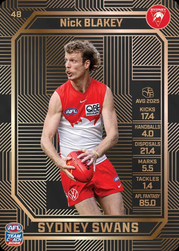 Nick Blakey, #48, Bronze, 2026 Teamcoach AFL