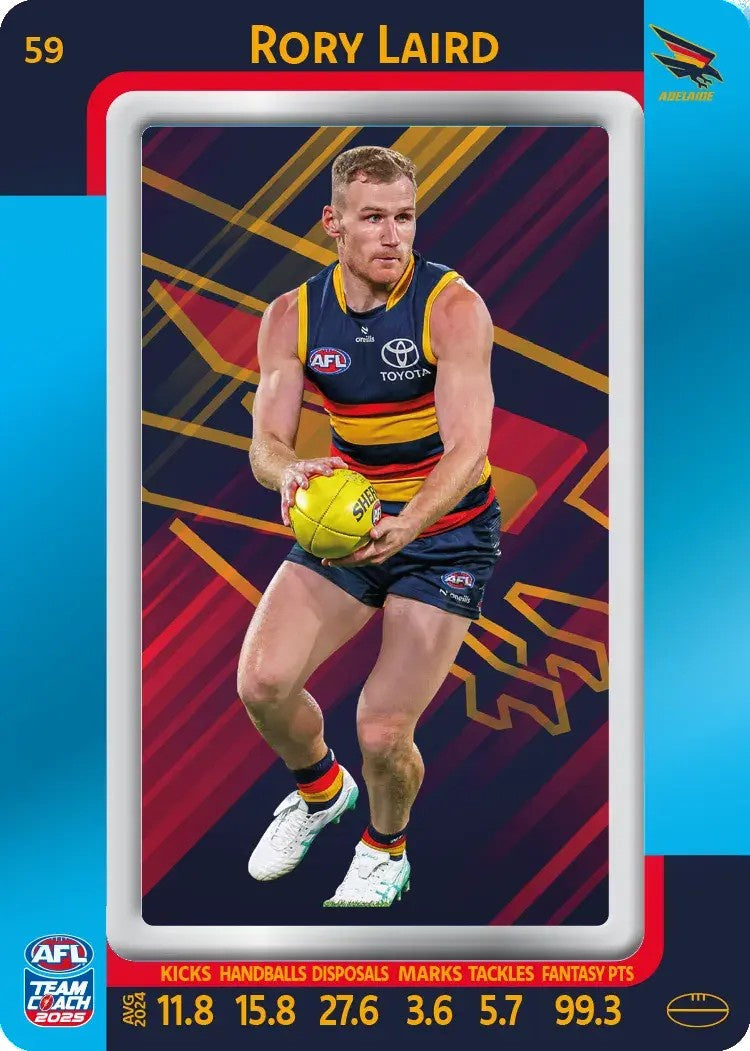 Rory Laird, #59, Blue Parallel, 2025 Teamcoach AFL