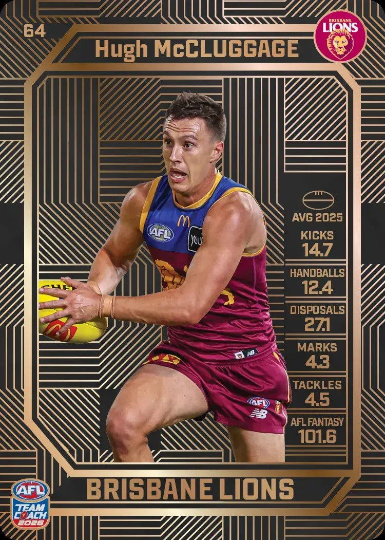 Hugh McCluggage, #64, Bronze, 2026 Teamcoach AFL