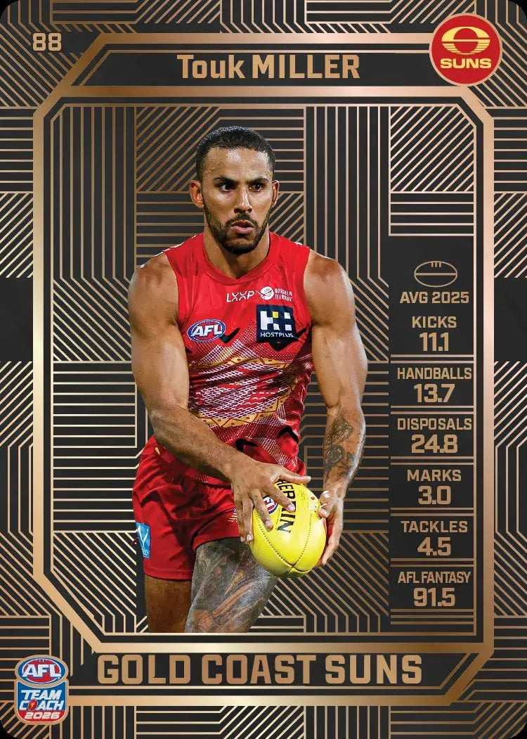 Touk Miller, #88, Bronze, 2026 Teamcoach AFL