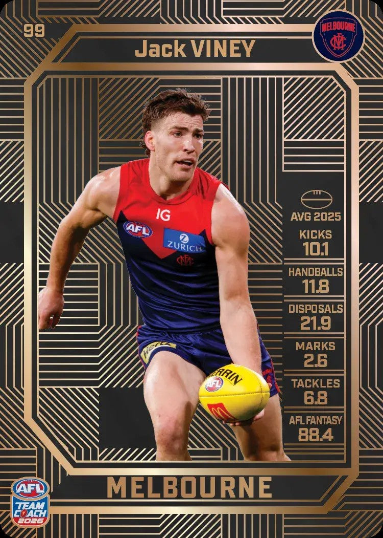 Jack Viney, #99, Bronze, 2026 Teamcoach AFL