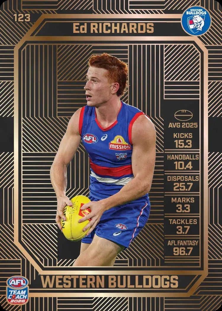 Ed Richards, #123, Bronze, 2026 Teamcoach AFL