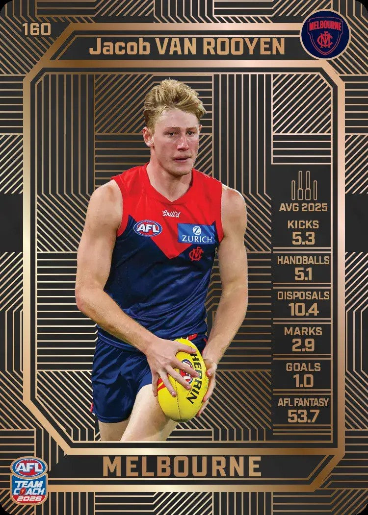 Jacob Van Rooyen, #160, Bronze, 2026 Teamcoach AFL