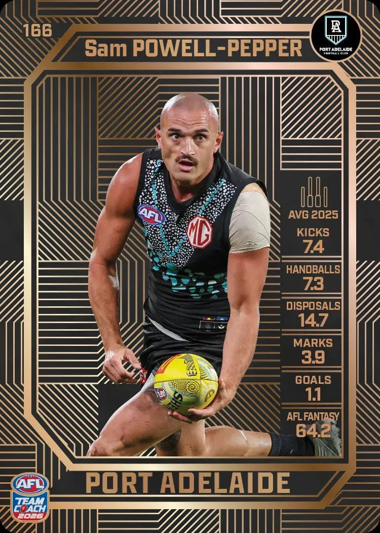 Sam Powell-Pepper, #166, Bronze, 2026 Teamcoach AFL