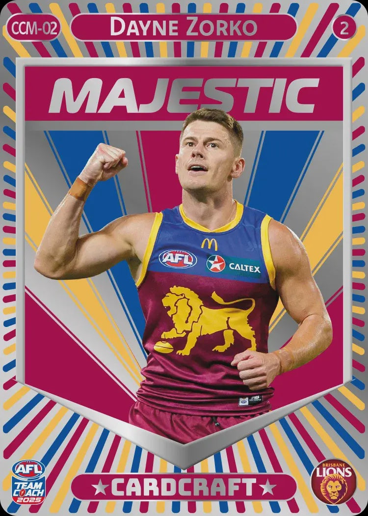 Dayne Zorko, CCM-02-2, Majestic Card Craft, 2025 Teamcoach AFL