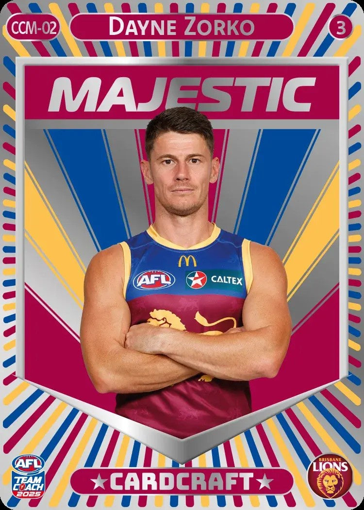Dayne Zorko, CCM-02-3, Majestic Card Craft, 2025 Teamcoach AFL