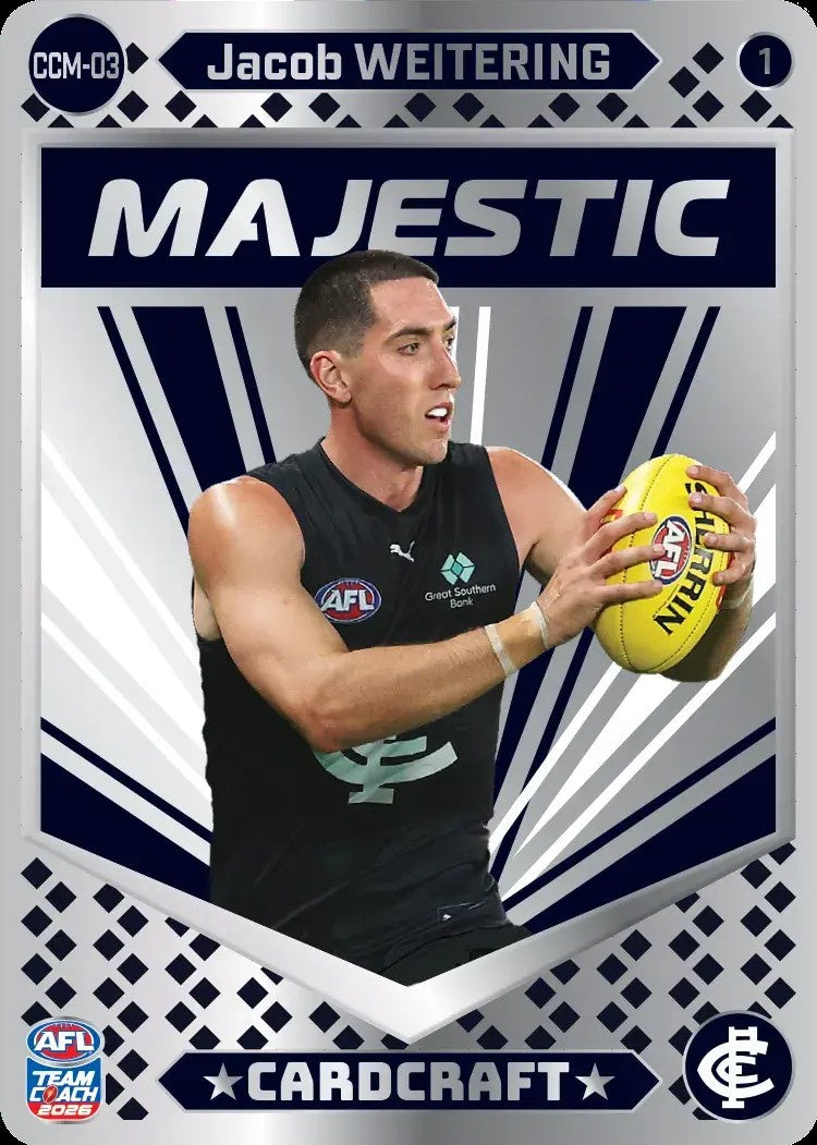 Jacob Weitering, CCM-03-1, Majestic Card Craft, 2026 Teamcoach AFL