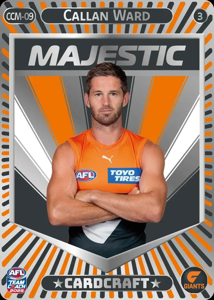 Callan Ward, CCM-09-3, Majestic Card Craft, 2025 Teamcoach AFL