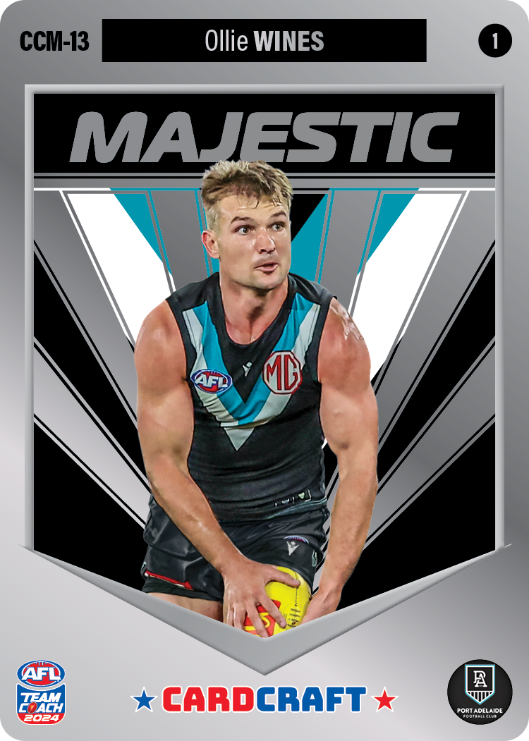 Ollie Wines, CCM-13-1, Majestic Card Craft, 2024 Teamcoach AFL