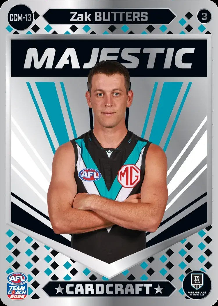Zak Butters, CCM-13-3, Majestic Card Craft, 2026 Teamcoach AFL