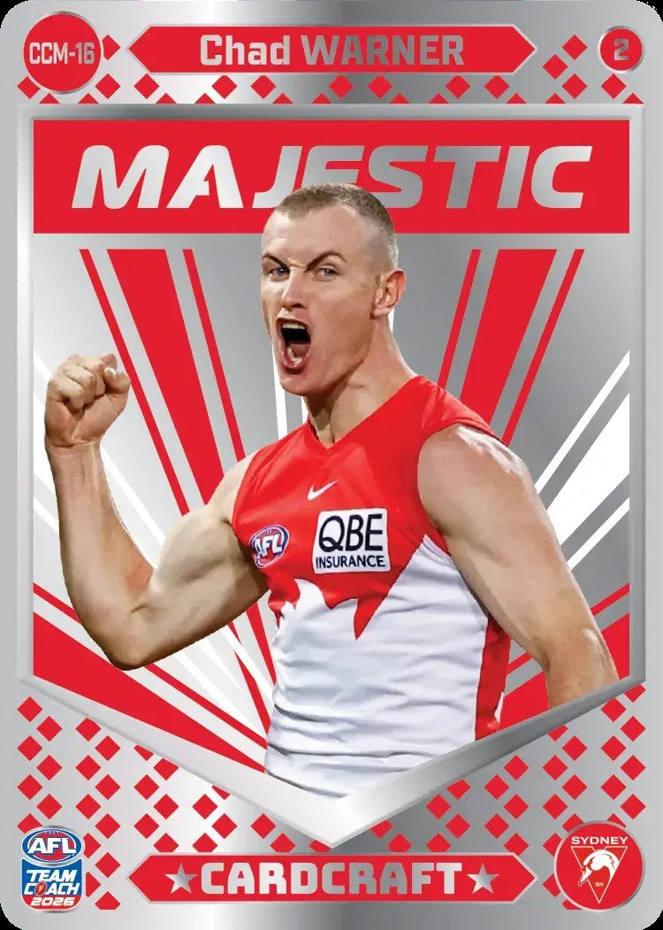 Chad Warner, CCM-16-2, Majestic Card Craft, 2026 Teamcoach AFL