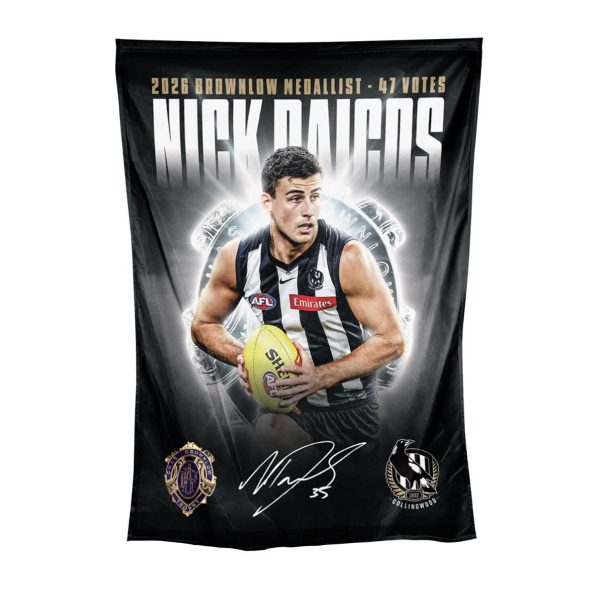 Nick Daicos 2026 Brownlow Medallist Wall Flag