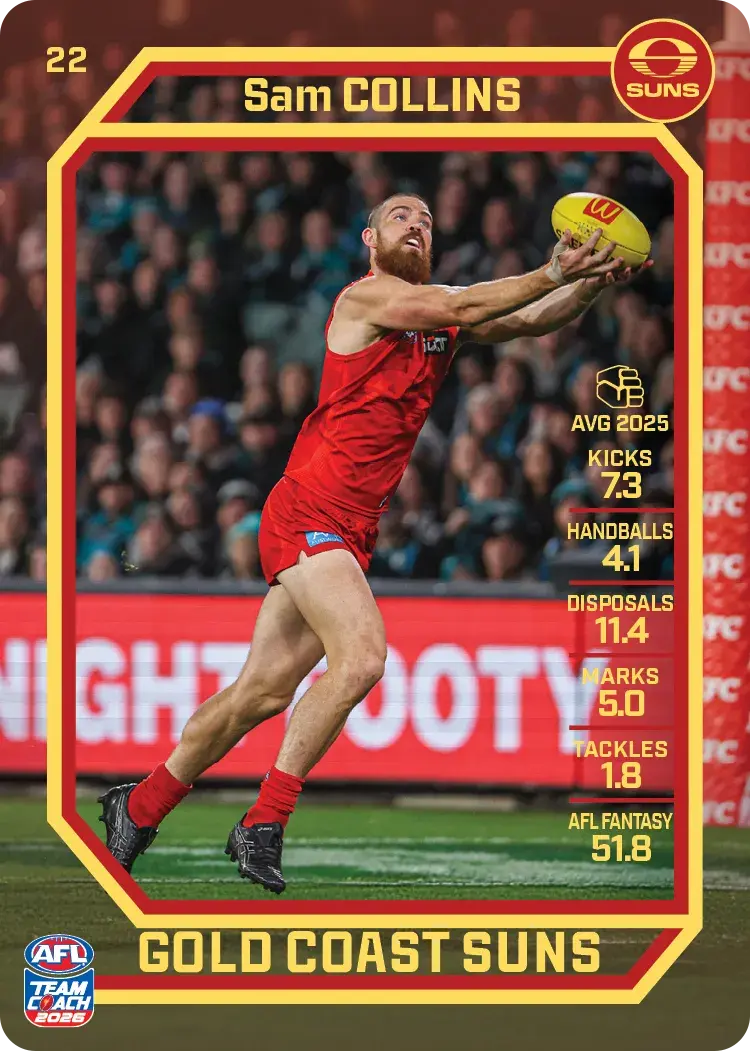 2026 Teamcoach AFL Common Cards - Cards 1 to 100 - Pick Your Card