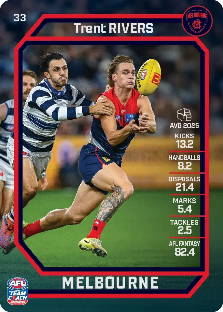 2026 Teamcoach AFL Common Cards - Cards 1 to 100 - Pick Your Card