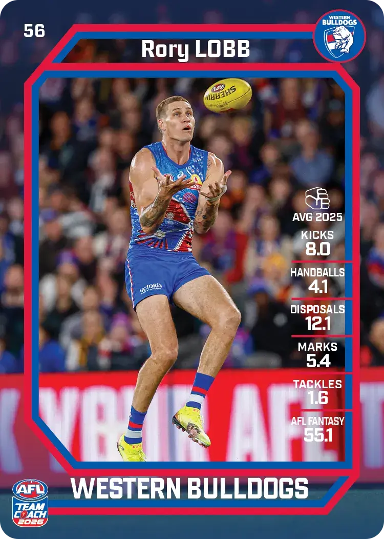 2026 Teamcoach AFL Common Cards - Cards 1 to 100 - Pick Your Card