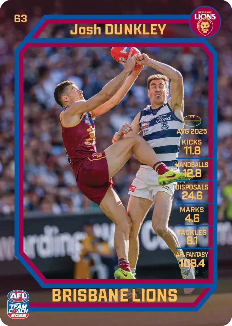 2026 Teamcoach AFL Common Cards - Cards 1 to 100 - Pick Your Card