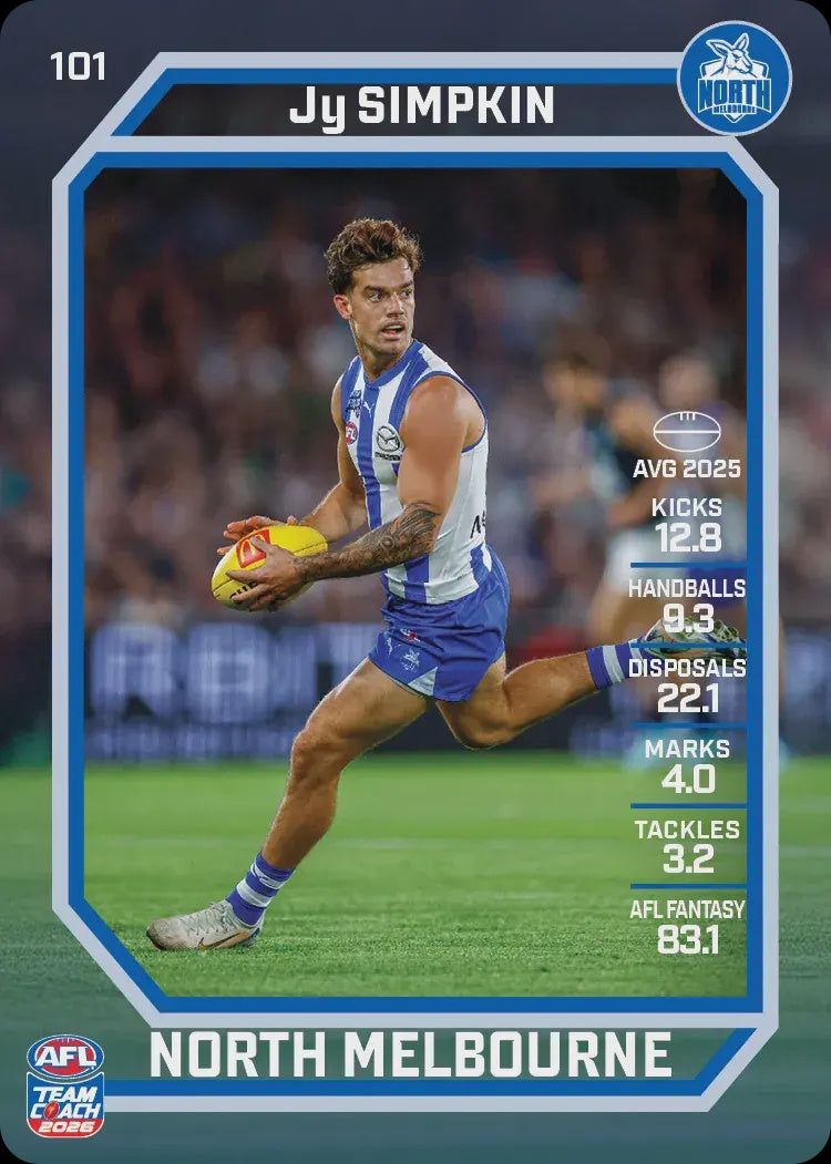 2026 Teamcoach AFL Common Cards - Cards 101 to 198 - Pick Your Card