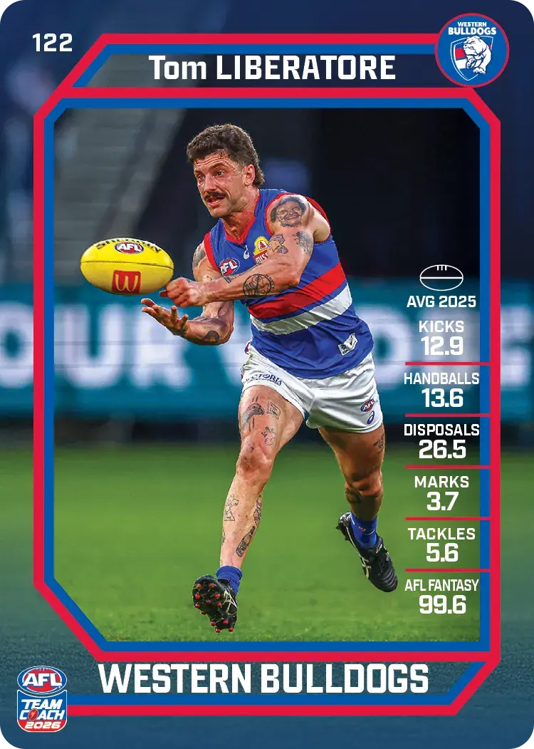 2026 Teamcoach AFL Common Cards - Cards 101 to 198 - Pick Your Card