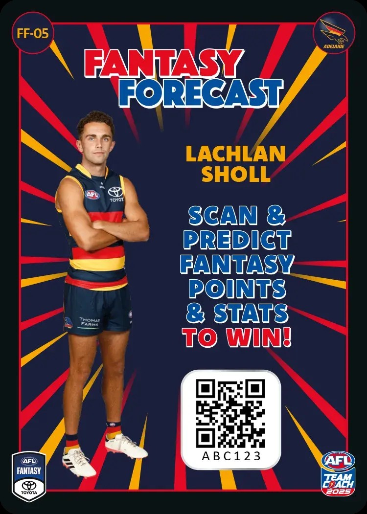 2025 Teamcoach AFL Fantasy Forecast - Cards 1 to 90 - Pick Your Card