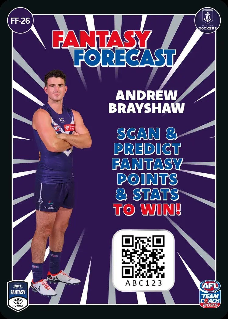 2025 Teamcoach AFL Fantasy Forecast - Cards 1 to 90 - Pick Your Card