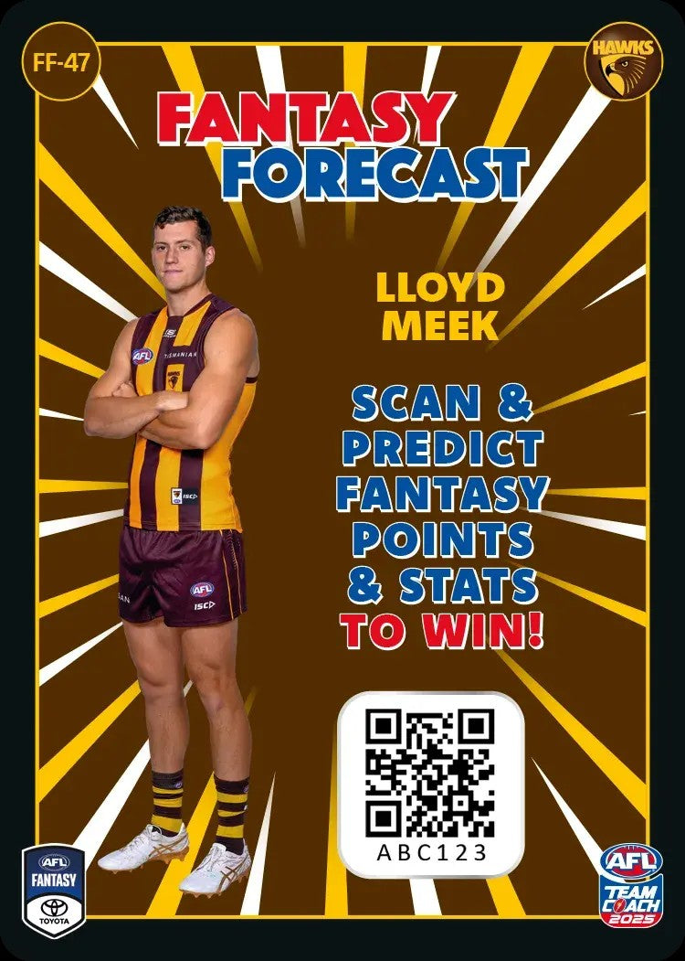 2025 Teamcoach AFL Fantasy Forecast - Cards 1 to 90 - Pick Your Card