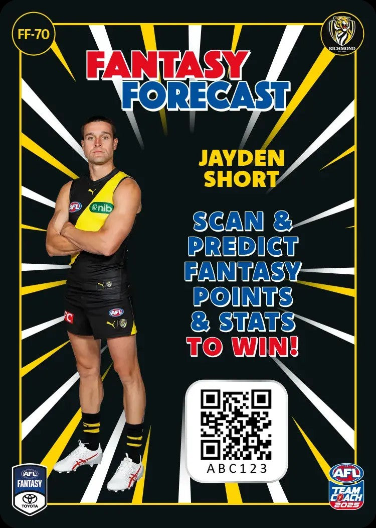 2025 Teamcoach AFL Fantasy Forecast - Cards 1 to 90 - Pick Your Card