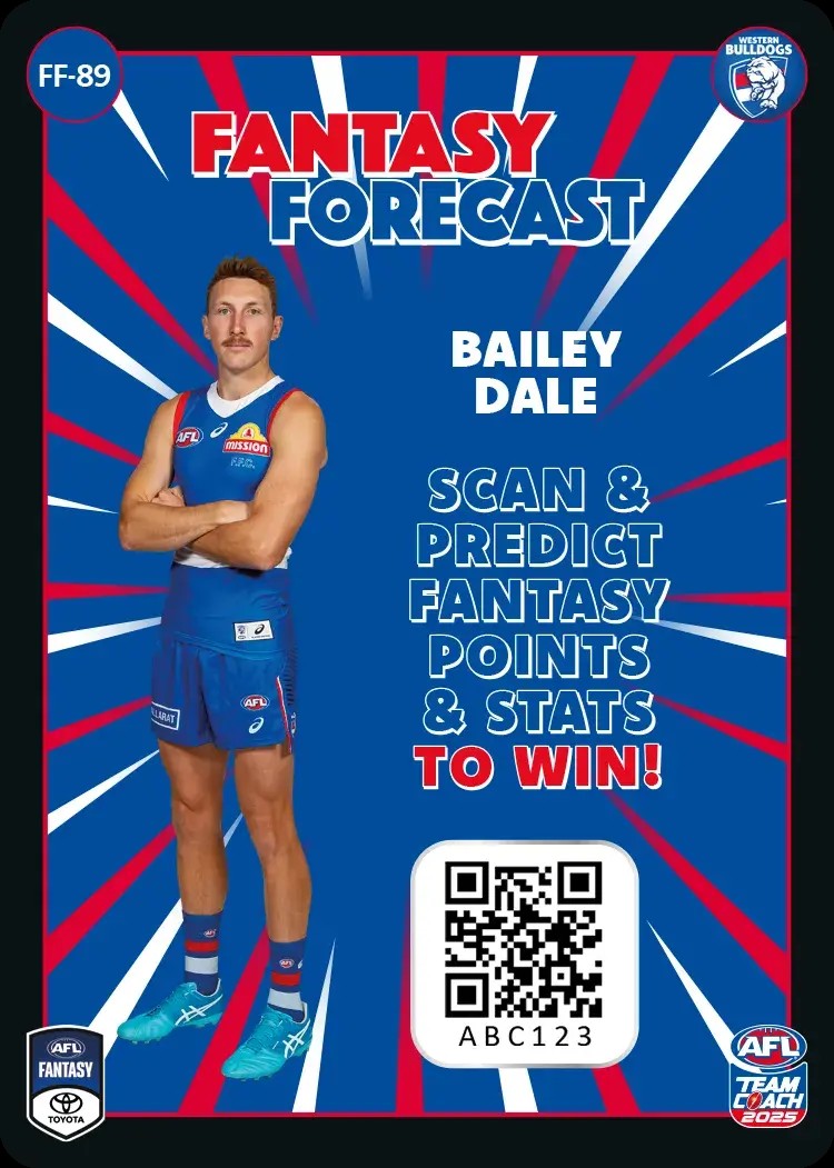 2025 Teamcoach AFL Fantasy Forecast - Cards 1 to 90 - Pick Your Card