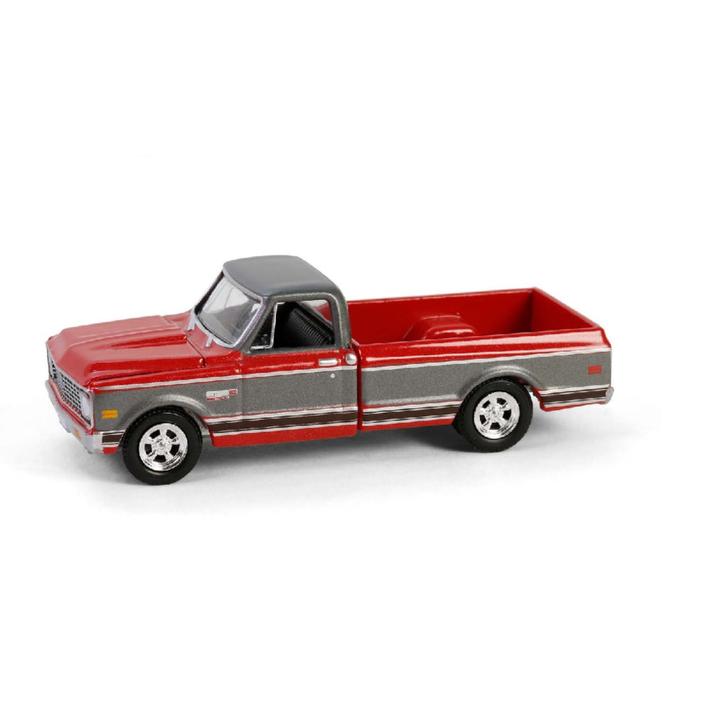 1972 Chevy Cheyenne C10 Short Bed - Ruby Red & Gunmetal Grey, Hobby Exclusive, 1:64 Diecast Car