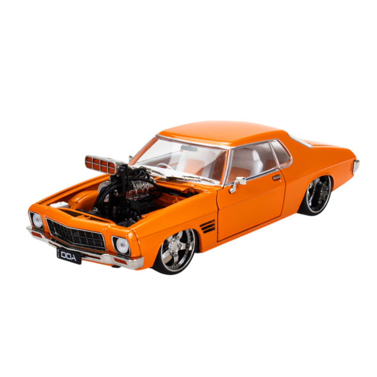 Orange Supercharged 2 Door Holden HQ, 1:24 Scale Diecast