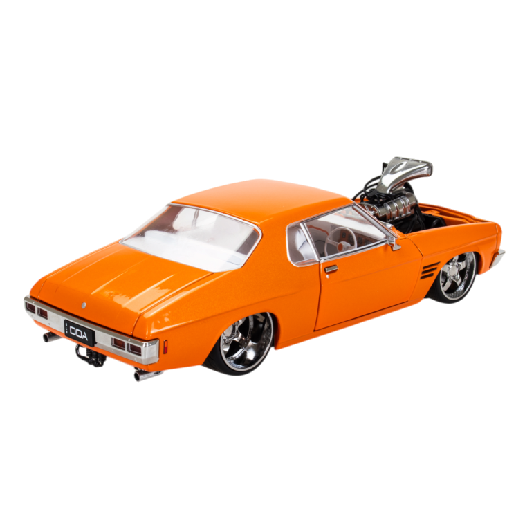 Orange Supercharged 2 Door Holden HQ, 1:24 Scale Diecast