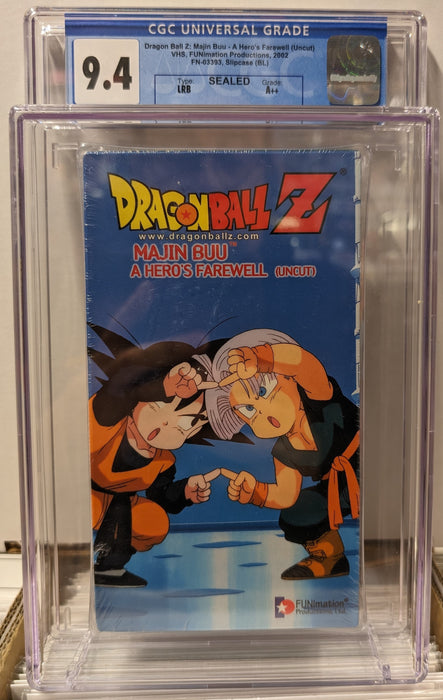 Dragon Ball Z - Majin Buu,  Heroes Farwell (Uncut), 2002 VHS, Graded CGC 9.4