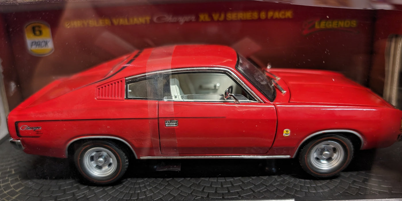 Chrysler Valiant Charger XL VJ Series 6 Pack, Vintage Red, 1:24 Diecast Vehicle