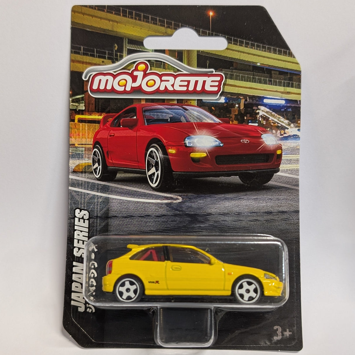 Honda Civic EK9 - Yellow - Majorette: Japan Prime Series, 1:64 Scale Diecast Car