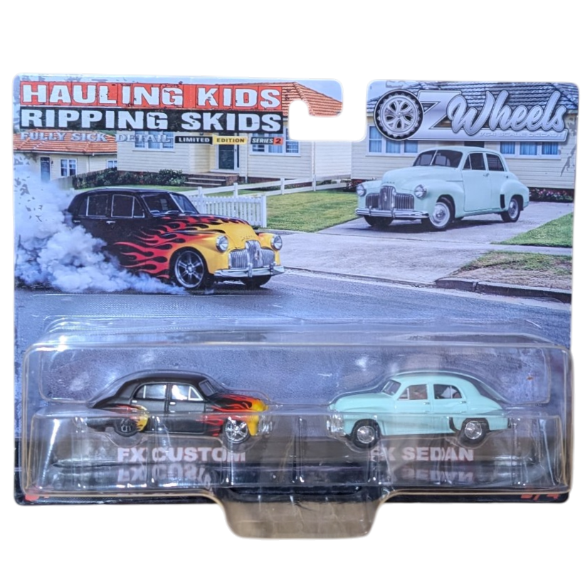 Oz Wheels Hauling Kids Ripping Skids FSD, Holden FX Twin Set, 1:64 Scale Diecast Car