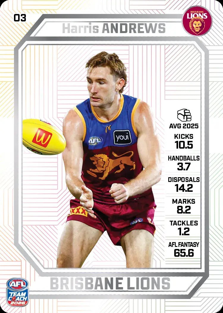 Harris Andrews, PEARL Parallel, 2026 Teamcoach AFL