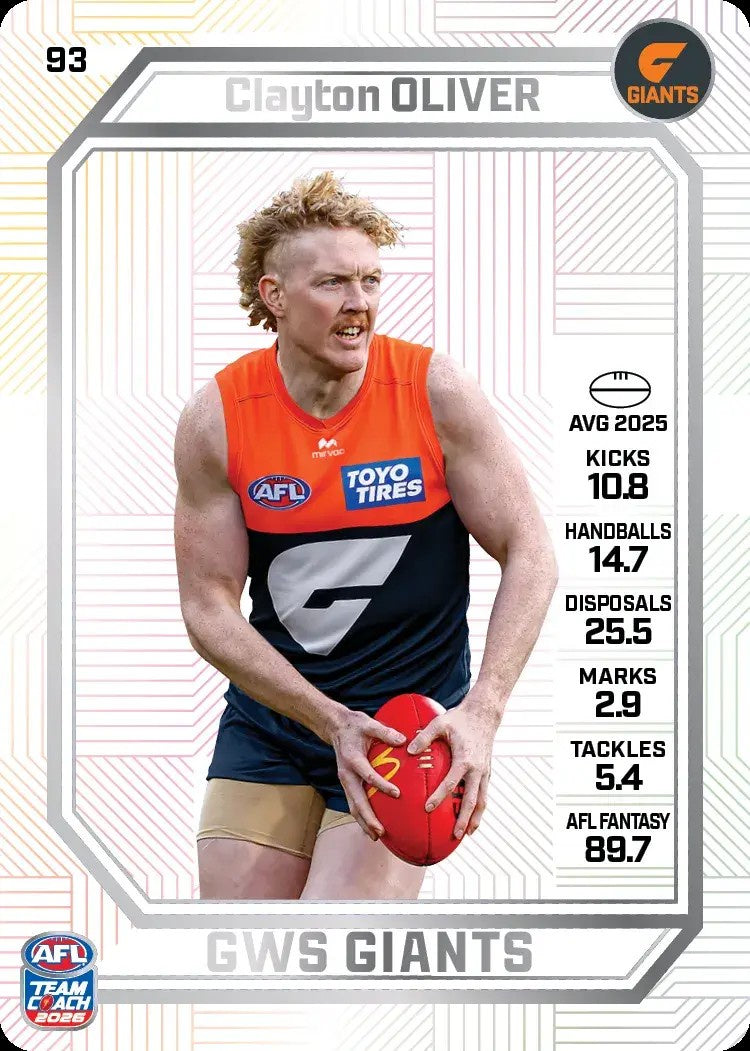 Clayton Oliver, PEARL Parallel, 2026 Teamcoach AFL